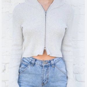 Brandy Melville ribbed hoodie